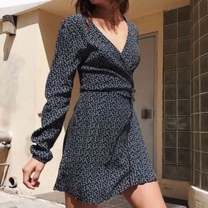 brandy melville floral wrap dress